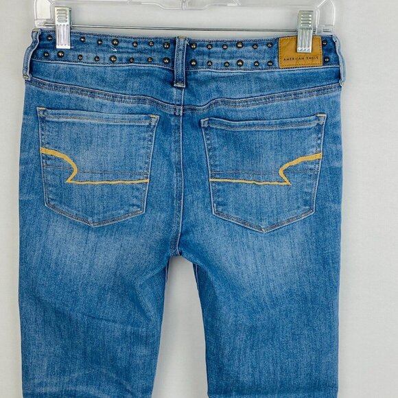 American Eagle Jegging Jeans Women's Size 6 Short Next Level Stretch Studded - Picture 8 of 13